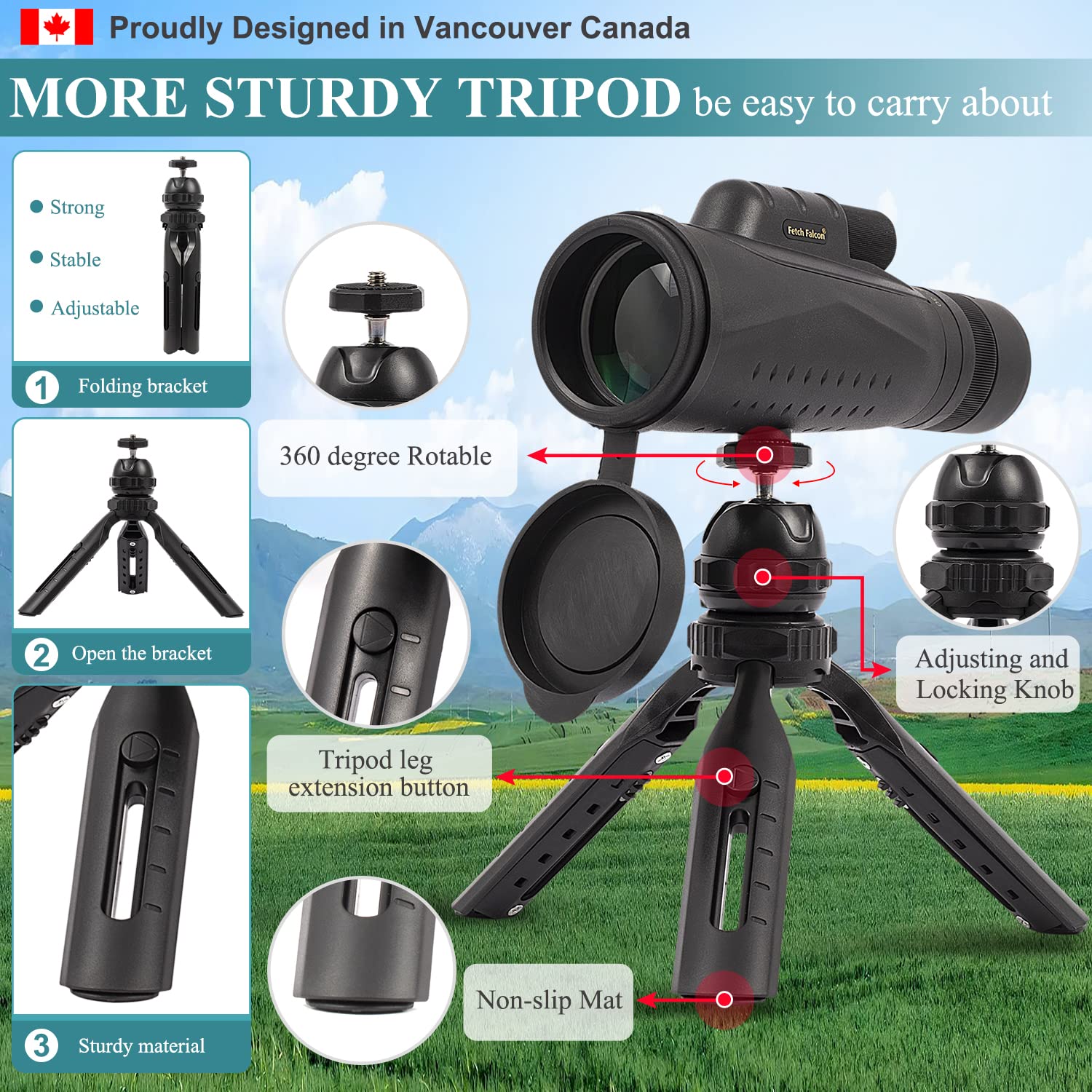 Variable sales zoom monocular